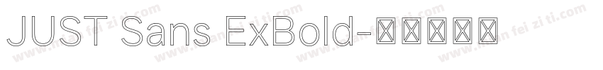 JUST Sans ExBold字体转换